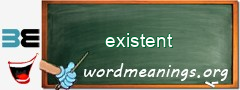 WordMeaning blackboard for existent